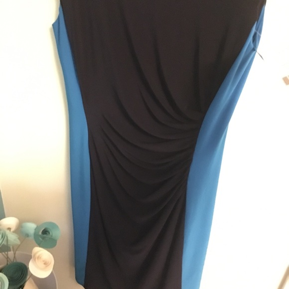 NWT Ralph Lauren color block dress with ruching 10 - Picture 3 of 5